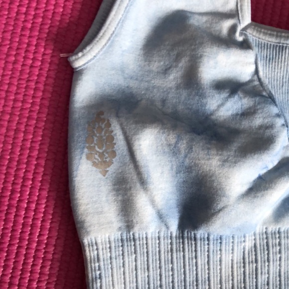 17. Free People Movement Good Karma Tie-Dye Bra - Aurora Blue - Picture 2 of 11